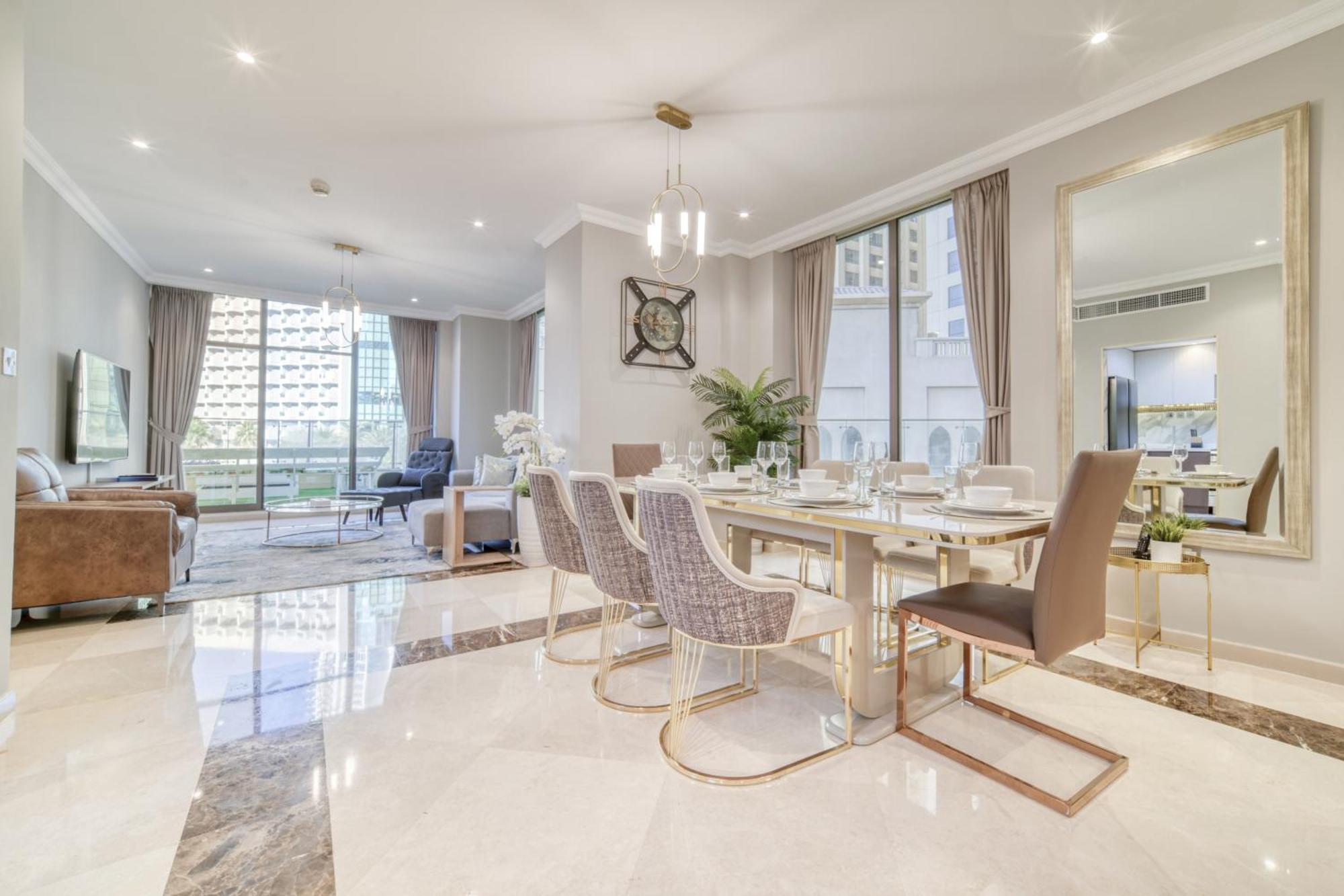 Luxurious 4 Bedroom Duplex With Terrace & Sea View Dubai Luaran gambar