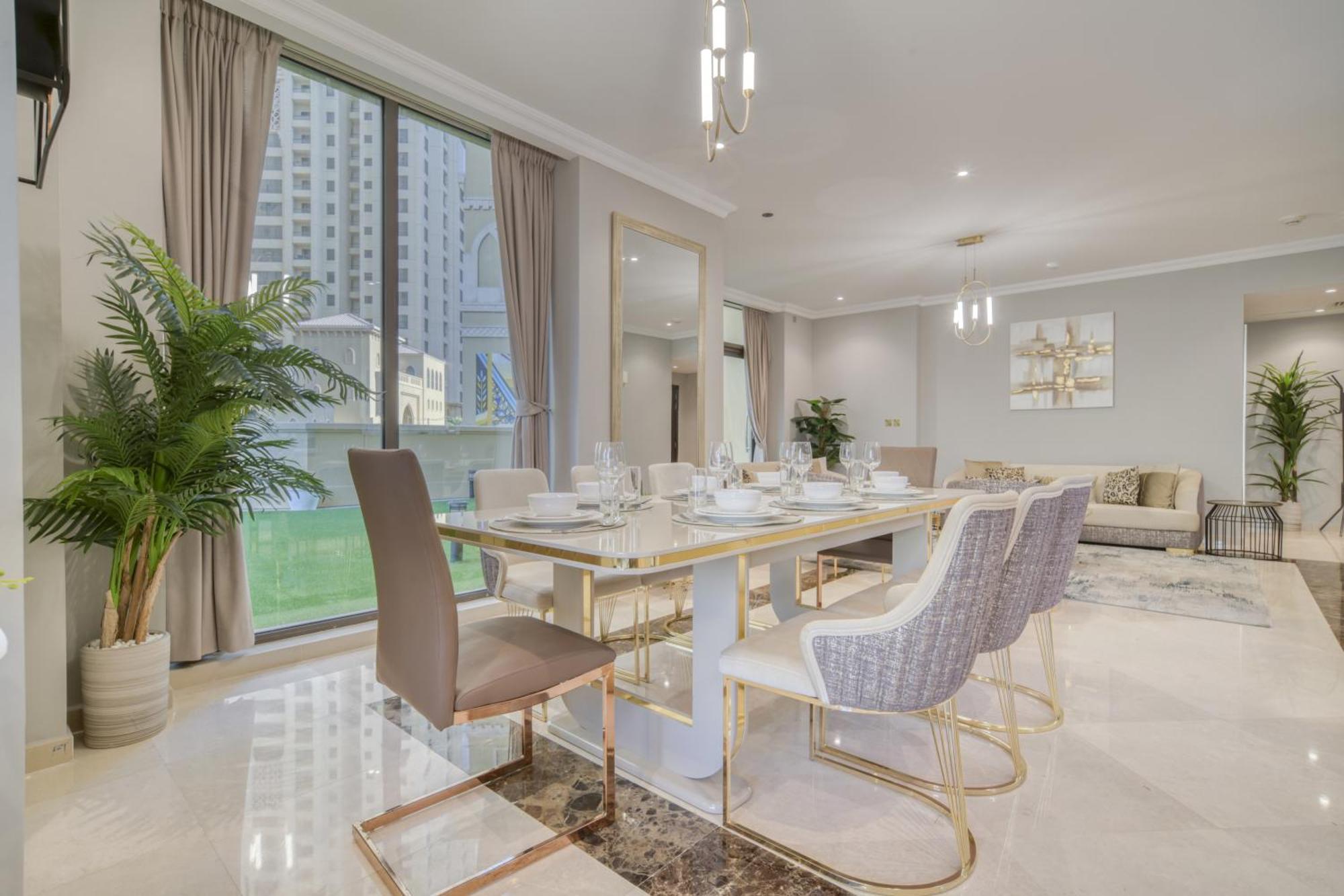 Luxurious 4 Bedroom Duplex With Terrace & Sea View Dubai Luaran gambar