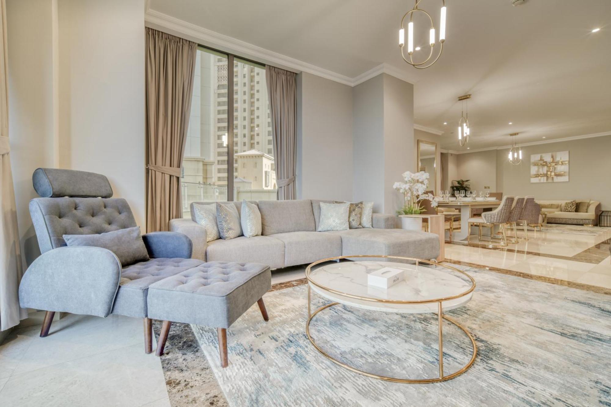 Luxurious 4 Bedroom Duplex With Terrace & Sea View Dubai Luaran gambar